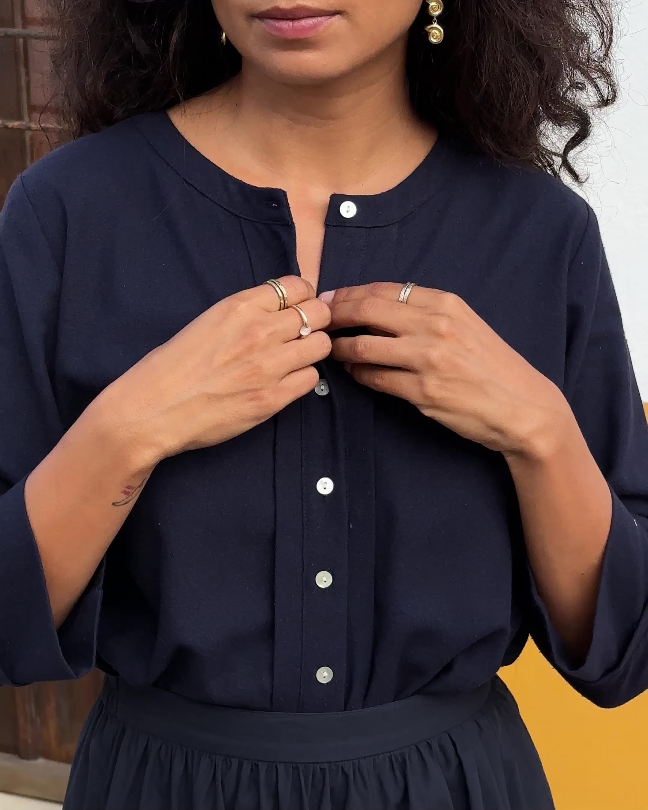 Lucia Blouse | Navy