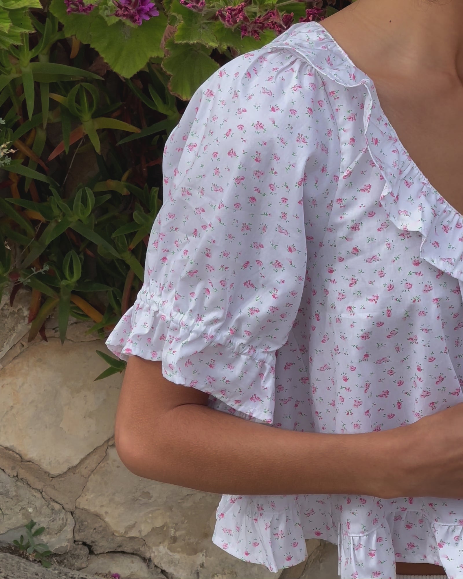 Doll Blouse | Rose Floral