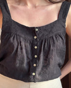 Nightie Tank | Noir Embroidery
