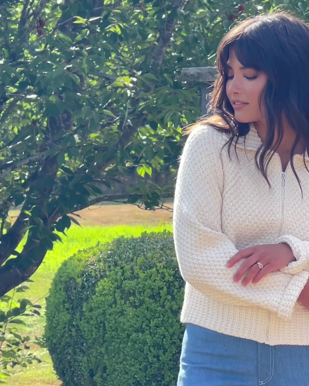 Meadow Zip Cardigan | Cream