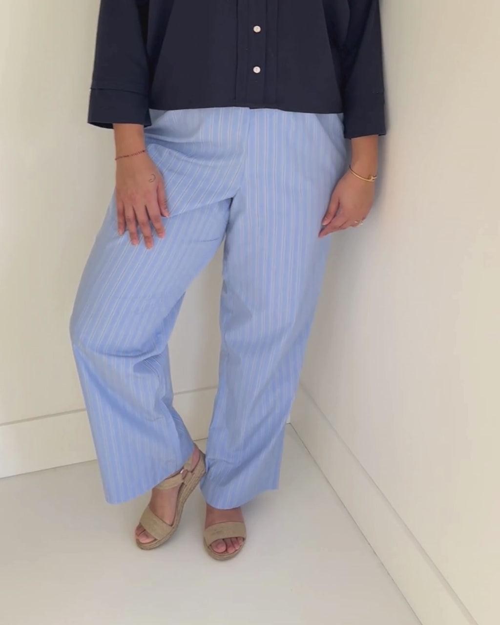 Last Chance | Easy Pants | "Not a PJ" Stripe | L