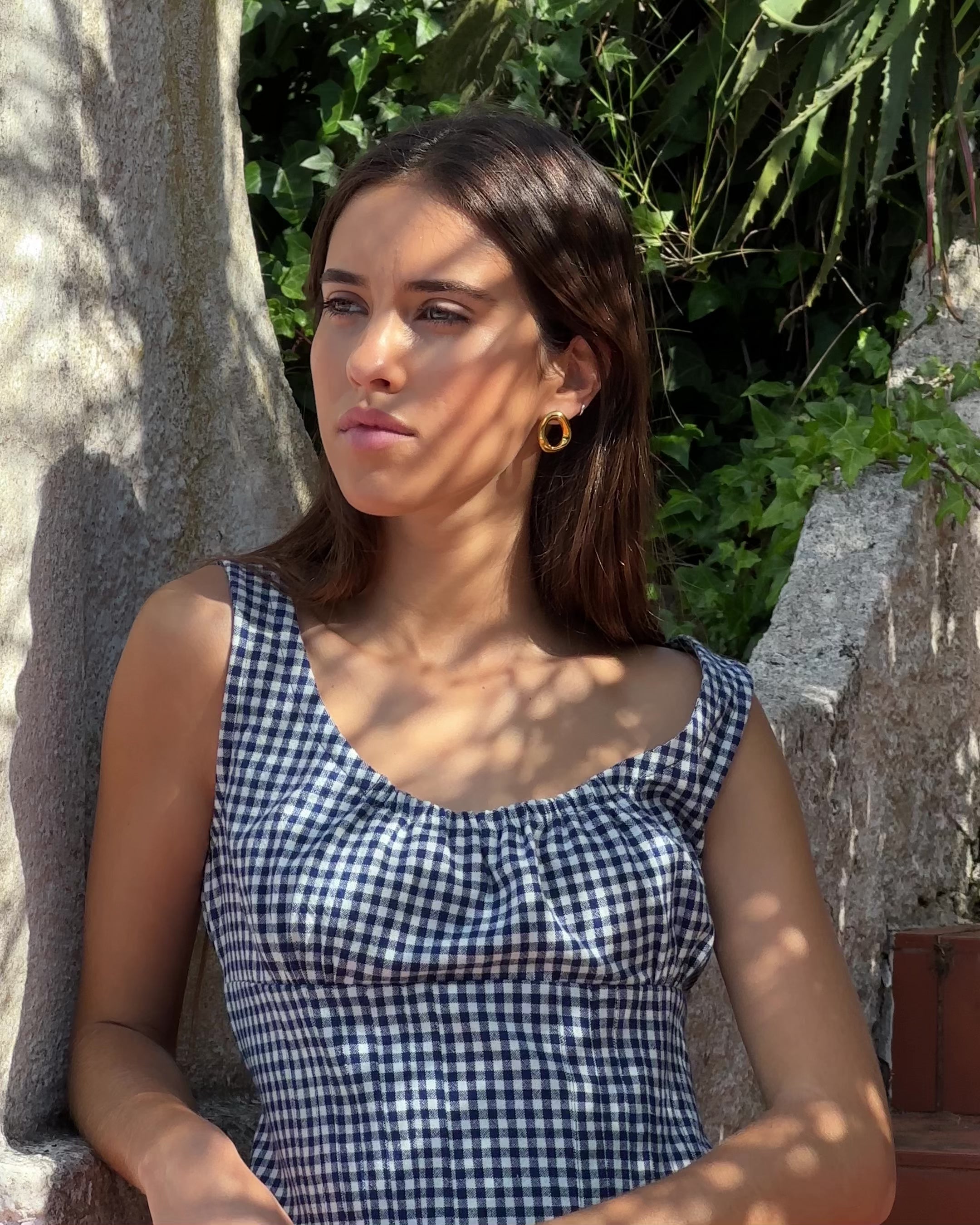 Rêverie Blouse | Navy Gingham