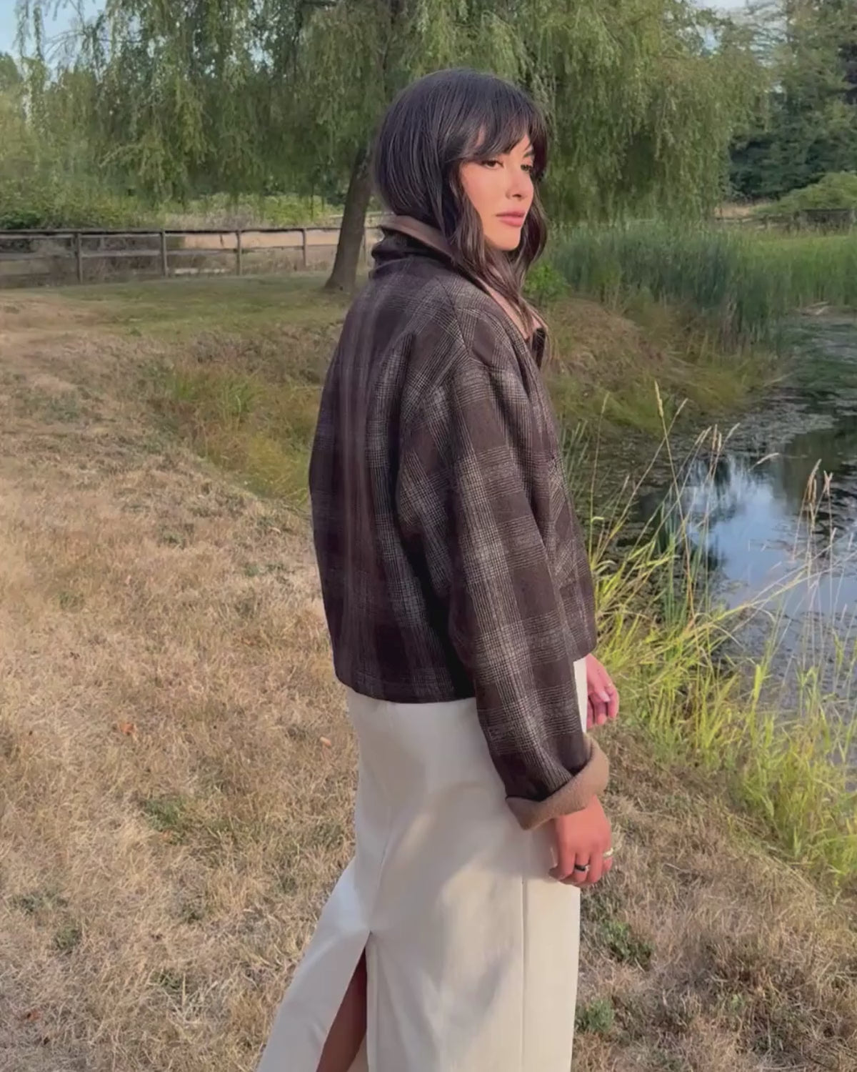 Bastien Coat | Truffle Plaid