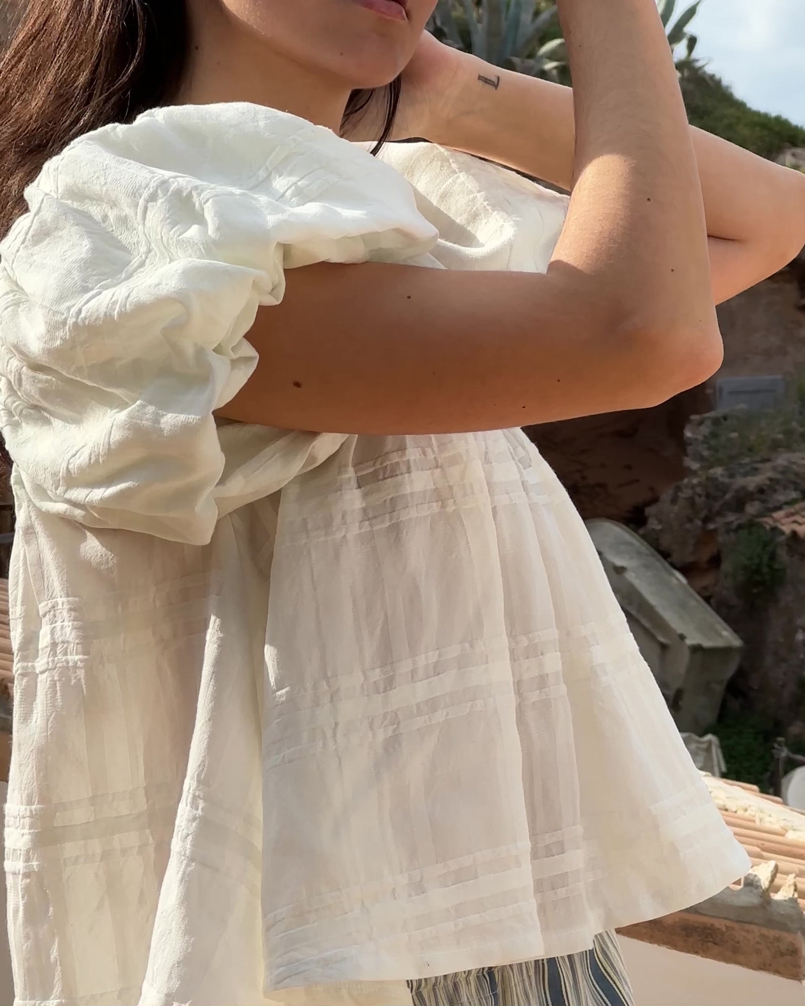 Last Chance | Nuage Blouse | Cloudy Grid | 2X/3X