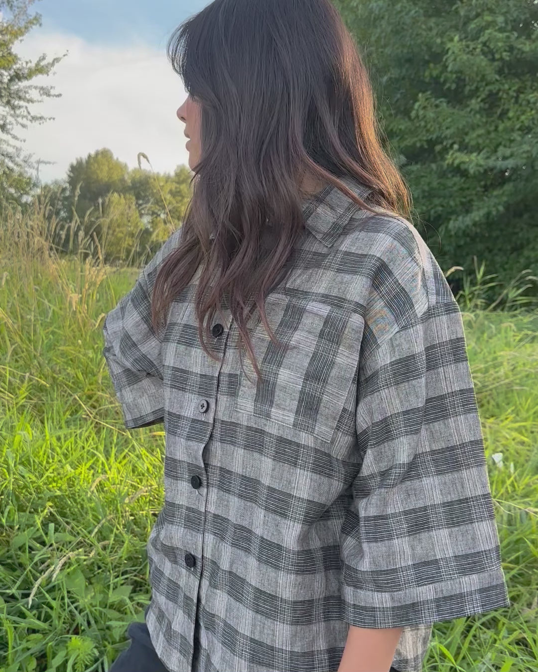 Haven Blouse | Moody Plaid