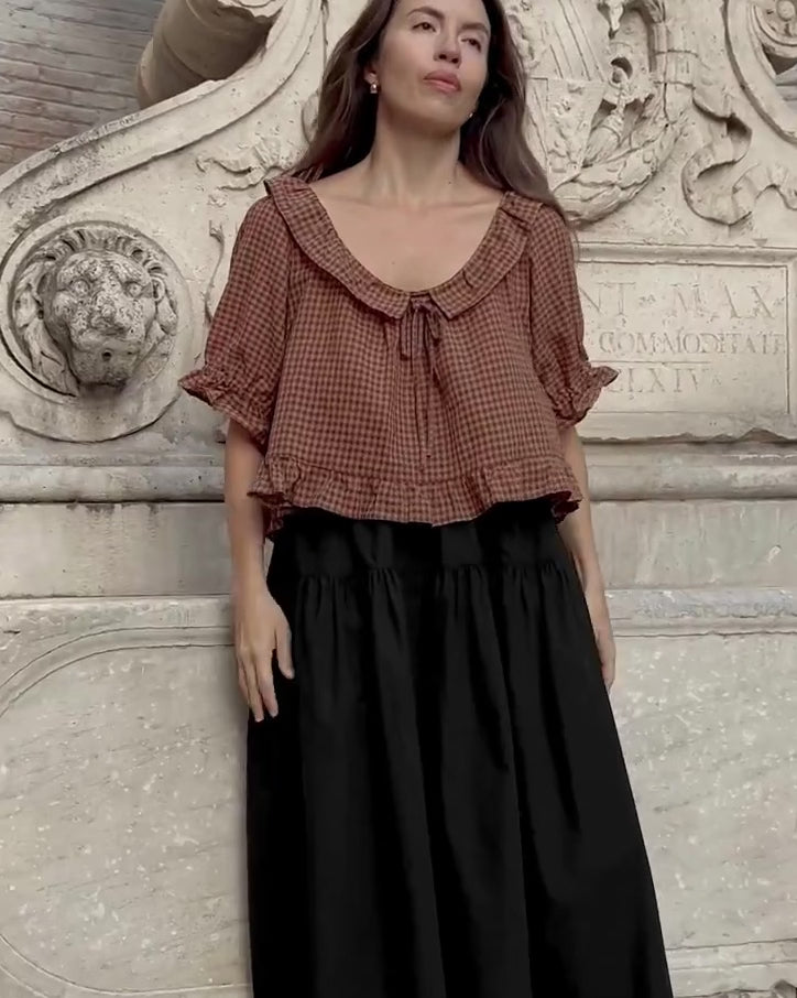 Doll Blouse | Maple Gingham