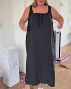 Gigi Dress | Long | Noir