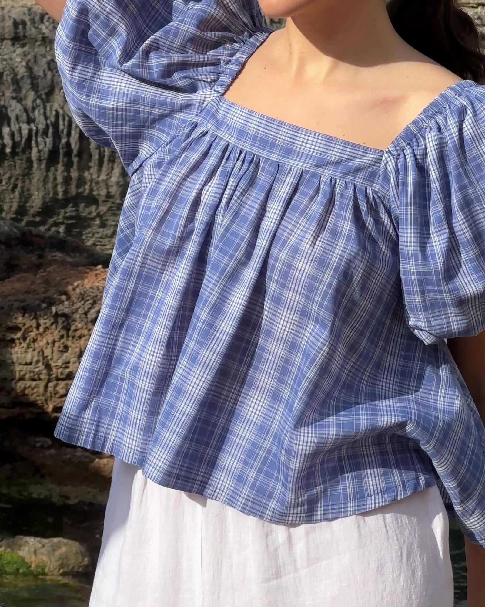 Nuage Blouse | Seaside Check