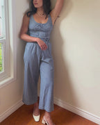 Aura Pants | Navy Gingham