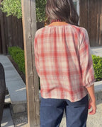 Cleo Blouse | Cider Plaid