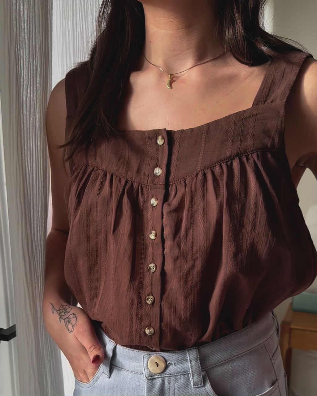Nightie Tank | Earth Embroidery
