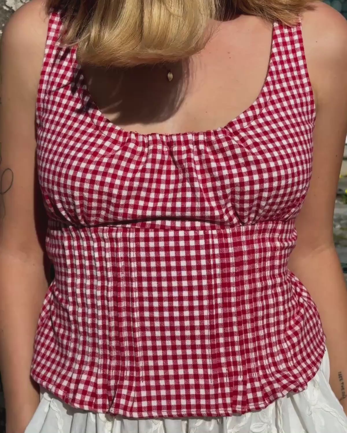 Rêverie Blouse | Red Gingham