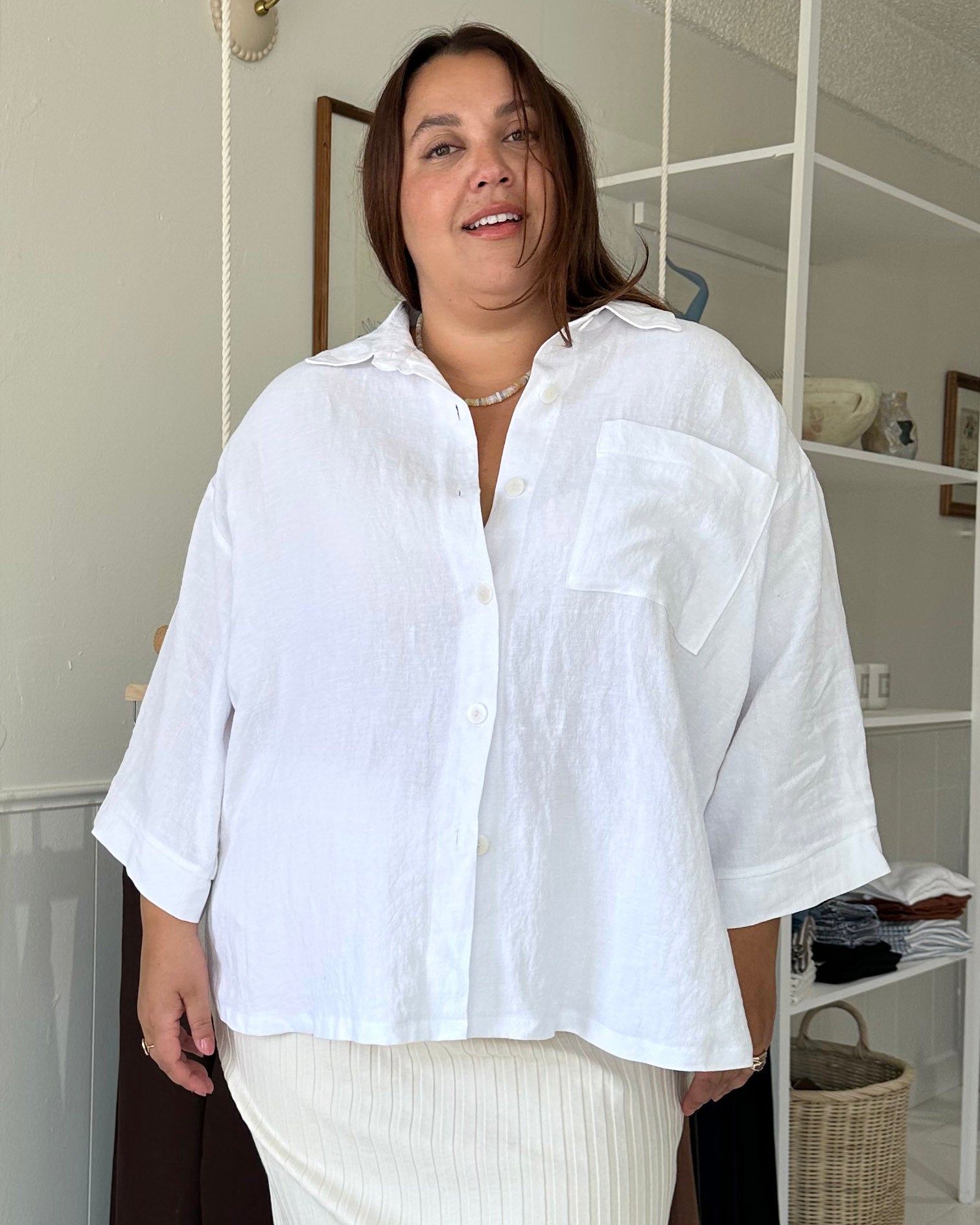 Last Chance | Haven Blouse | Salt | 2X/3X