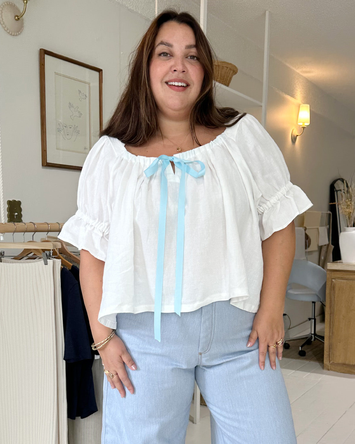 Last Chance | Juliette Blouse | Ivory | 2X/3X