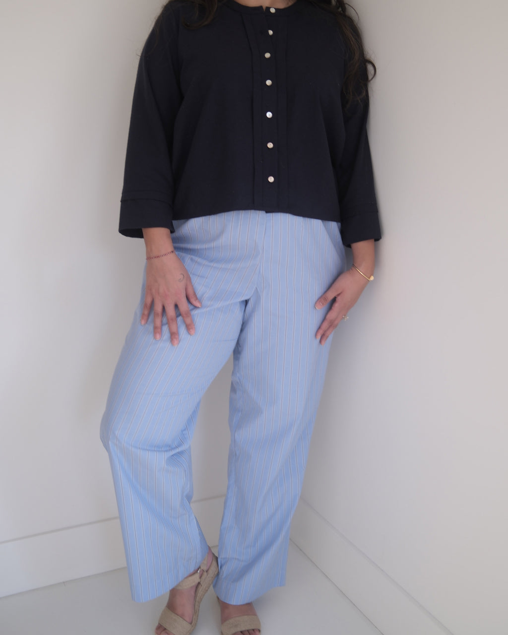 Last Chance | Easy Pants | "Not a PJ" Stripe | L