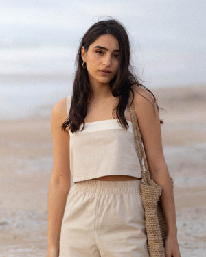 harly jae - Cardin Tank Top. Made from natural fibres: organic linen and organic cotton