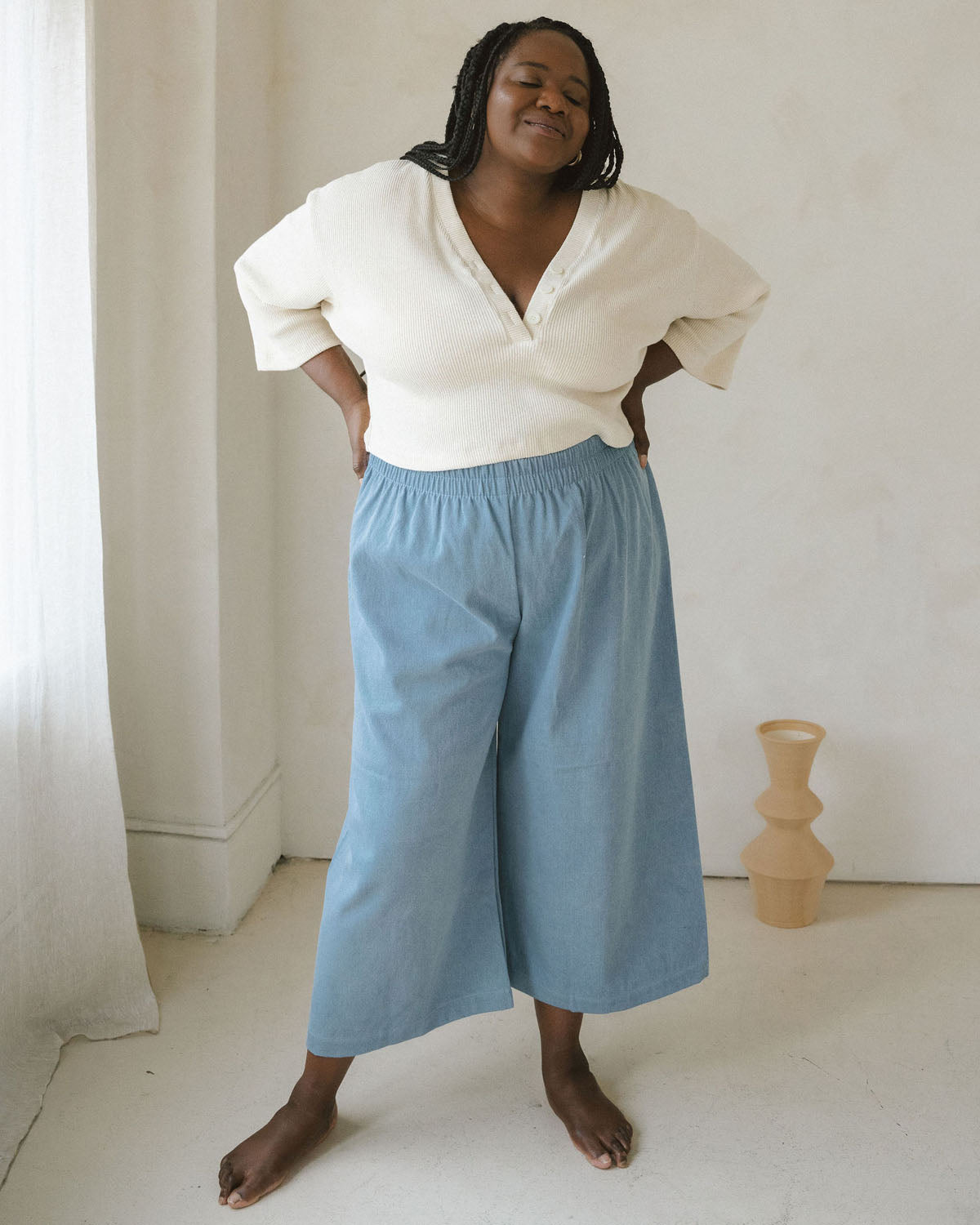 Aura Pants | Light Denim