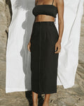 black skirt with zipper front
